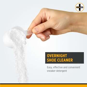 SneakERASERS Overnight Soak, Shoe and Sneaker Cleaner, Easy Detergent for Sneakers athletic shoes, and more. No fuss!