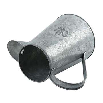 Rustic Galvanized Metal Planter Vintage Pitcher Decorative