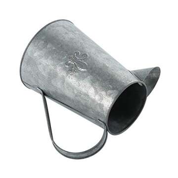 Rustic Galvanized Metal Planter Vintage Pitcher Decorative