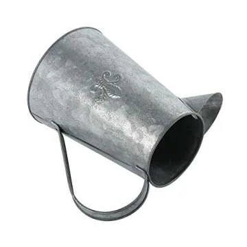 Rustic Galvanized Metal Planter Vintage Pitcher Decorative