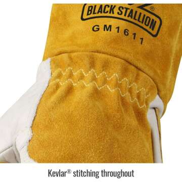 Revco GM1611 Leather MIG Welding Gloves - Protect Hands Comfortably