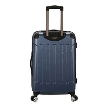 Rockland London Hardside Expandable Luggage with Spinner Wheels, Blue, 28-24-20-Inch