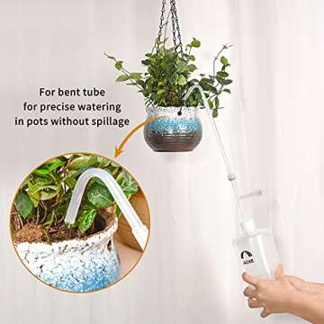 BKSAI Plant Water Bottle for Hanging Plant 33oz with Long Spout Can Watering Bottle Squeeze for Succulents Bonsai House Plants Potted Flowers Shrubs | Indoor or Outdoor