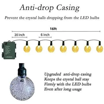 LOENDE Crystal Globe String Lights for All Occasions