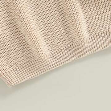 Afunbaby Baby Girl Boy Knit Sweater Blouse Pullover Sweatshirt Warm Crewneck Long Sleeve Tops for Infant Toddler (4-5T,Cream)