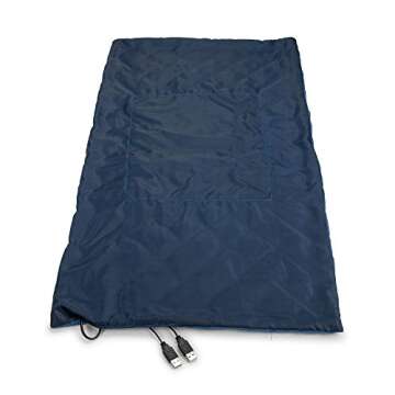 Convenient Gadgets & Gifts USB Heated Shawl and Lap Blanket - Blue Color - USB Heated Throw Perfect Alternative to an Office Desk Heater