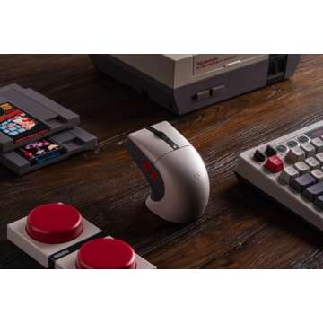 8BitDo Retro R8 Mouse - Stylish Wireless Gaming Mouse