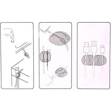 Bluegogo Cable Clips - Self-Adhesive Cable Organizer Pack