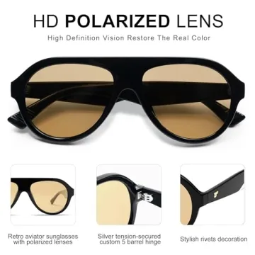 VANLINKER Retro Aviator Polarized Sunglasses for Any Occasion