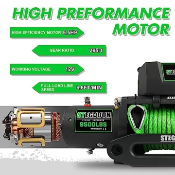 STEGODON 9500 lb Winch with Wireless Control for Trucks