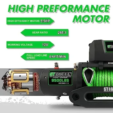 STEGODON 9500 lb Winch with Wireless Control for Trucks