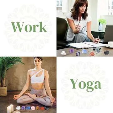 AOOVOO 31Pcs Real Crystals and Healing Stones with Crystal Necklace, Crystals for Beginners with Guide, 21 Real Healing Chakra Stones, Rose Quartz