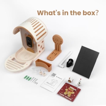 VINGUYS® Bird Feeder with Camera - Ginger Joy, Smart Bird Feeder AI Recognize Bird Species, Auto-Capture 2.5K UHD Bird Video, Solar Powered, Ideal Gift for Christmas & Thanksgiving