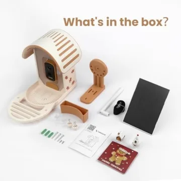 VINGUYS® Bird Feeder with Camera - Ginger Joy, Smart Bird Feeder AI Recognize Bird Species, Auto-Capture 2.5K UHD Bird Video, Solar Powered, Ideal Gift for Christmas & Thanksgiving