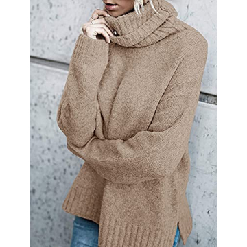 FISACE Women's Cozy Oversized Turtleneck Sweater
