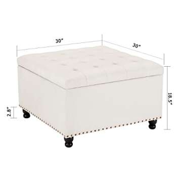 Elegant Tufted Ottoman with Storage Perfect for Your Home