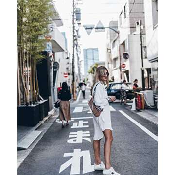 NFASHIONSO Women's Sexy Swimsuit Beach Cover Up Shirt Bikini Beachwear Bathing Suit Beach Dress