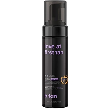 b.tan Violet Base Self Tanner Mousse | Love At First Tan - Best, 1 Hour Express Sunless Tanning Foam...
