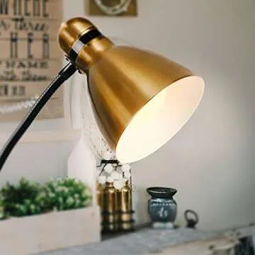 Brightech Avery Floor Lamp, Dimmable Standing Lamp With Sturdy Base, Floor Lamp for Over Chair Bedroom Reading, Modern LED Lamp for Living Rooms, Tall Lamp for Offices, Great Living Room Decor - Brass