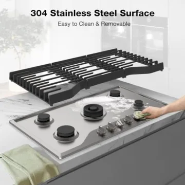 Thermomate 36 Inch Gas Cooktop with 5 Powerful Burners