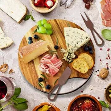 Choosy Chef 10" Magnetic Cheese Board Set for Charcuterie