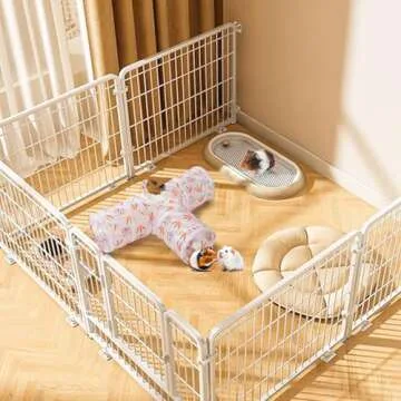 HERCOCCI Rabbit Toys, Bunny Tunnels & Tubes, Collapsible 3 Way Rabbit Hideout Tunnel with Chew Toys for Rabbit Bunny Guinea Pig Ferret Kitten