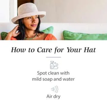 Wallaroo Hat Company Women’s Petite Victoria Sun Hat – Packable Design and Adjustable Sizing for Smaller Crown Sizes – Sophisticated Style for Parties, Beach and Outdoor Events (Mixed Camel)