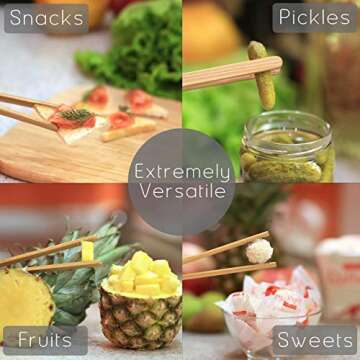 2 Pcs Eco-Friendly Wooden Toaster Tongs | Premium Ashwood Kitchen Utensils