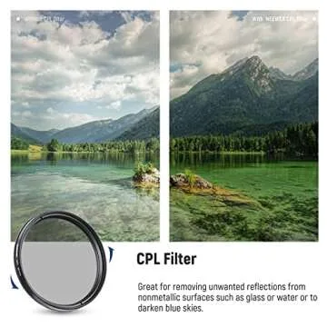 NEEWER 49mm ND Lens Filter Kit, UV + Circular Polarizer(CPL) + ND4 Filters Optical Glass Aluminum Alloy Slim Frame UV Filter Polarizing Filter Neutral Density Filter set for 49mm Camera Lens