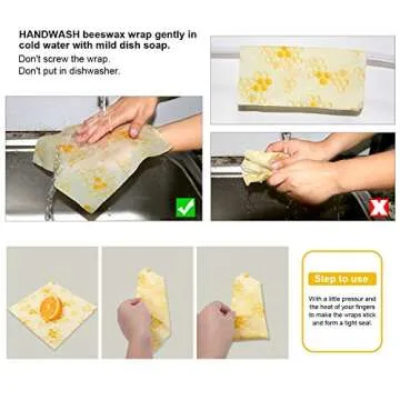 Beeswax Food Wrap (3 Pcs), Reusable Sandwich Bags (2 Large & 6 Medium) & Reusable Produce Bags (2 Large, 2 Medium & 2 Small) - Beeswax Wrap, Snacks Bags, Grocery Mesh Bag, Washable,Clear,Set of 17 Pcs