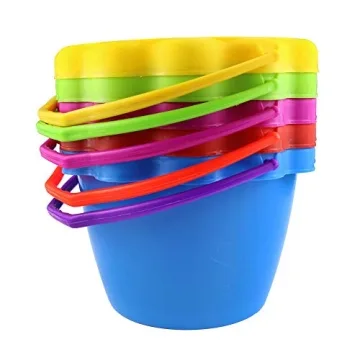 Faxco 5 Pack Colorful Plastic Small Buckets for Kids