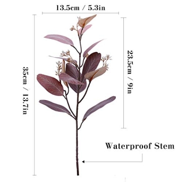 Mixed Color Artificial Eucalyptus Stems for Floral Decor