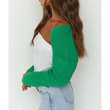 Cioatin Bolero Shrug Sweater - Y2K Style Cardigan