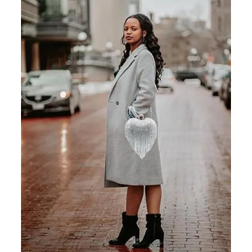 Stylish WANLIAN Rhinestone Heart Clutch for Special Occasions