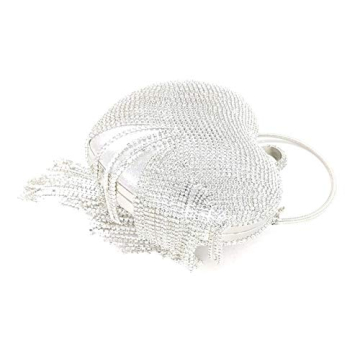 Stylish WANLIAN Rhinestone Heart Clutch for Special Occasions