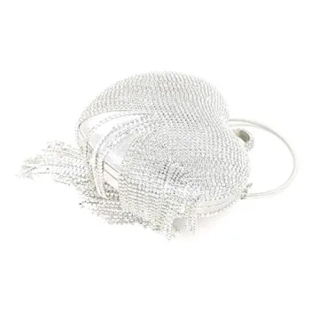 Stylish WANLIAN Rhinestone Heart Clutch for Special Occasions