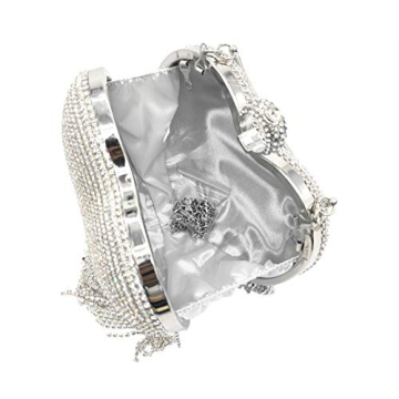 Stylish WANLIAN Rhinestone Heart Clutch for Special Occasions