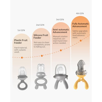 Infinno Baby Fruit Food Feeder for Infant, Soft Silicone Vegetable Feeder, Self Feeding Supplies, BPA Free, 4 Months and Up, Antlers White