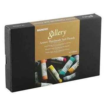 Honsell Gallery Artists' 4400015 Handmade Soft Pastel, Set of 15, Hand-Rolled Pastels in Artist Quality, Soft Consistency