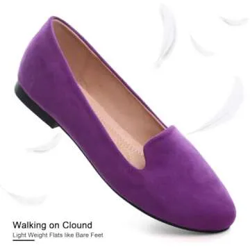 Stylish & Comfortable Women’s Round Toe Flats in Purple