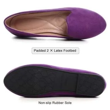Stylish & Comfortable Women’s Round Toe Flats in Purple