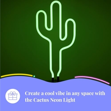 Cactus Neon Desk Light - Fun and Vibrant Room Decor