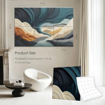 Professional Sound Absorbing Panels 6 Pack Decorative Wall Art
