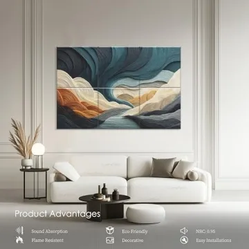 Professional Sound Absorbing Panels 6 Pack Decorative Wall Art