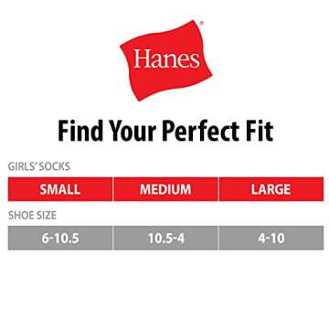Hanes Girls Cool Comfort Ankle Socks - Assorted Multipack