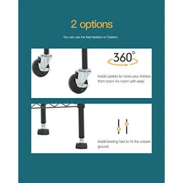 BestMassage Heavy Duty Wire Shelving Unit for Storage Solutions