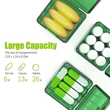 Monthly Pill Organizer - 30 Days - Easy Open & Portable
