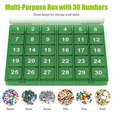 Monthly Pill Organizer - 30 Days - Easy Open & Portable