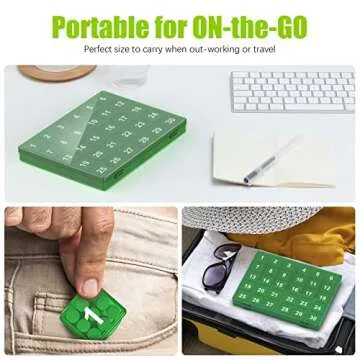 Monthly Pill Organizer - 30 Days - Easy Open & Portable