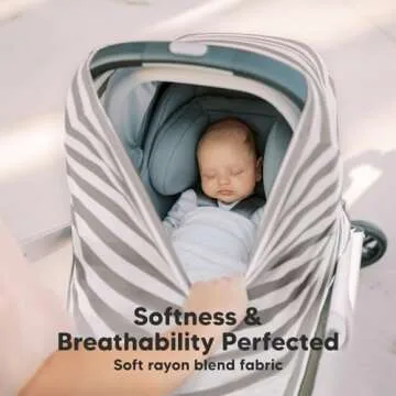 KeaBabies Ultra Soft Baby Car Seat Cover - Versatile & Stylish